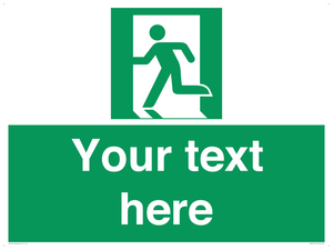 Custom Emergency Exit Left Sign